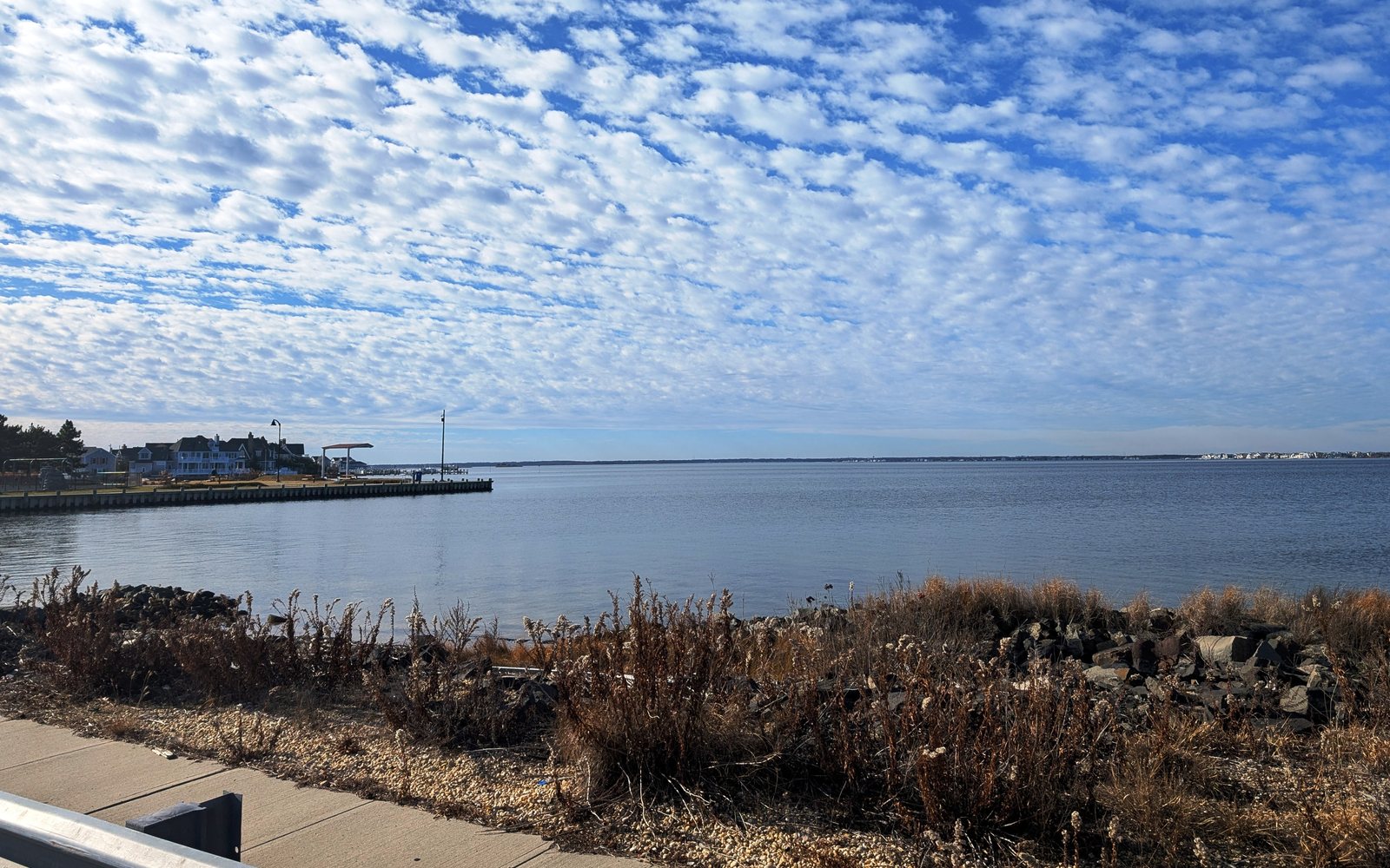 Waterfront homes on Barnegat Bay in Brick Township, New Jersey